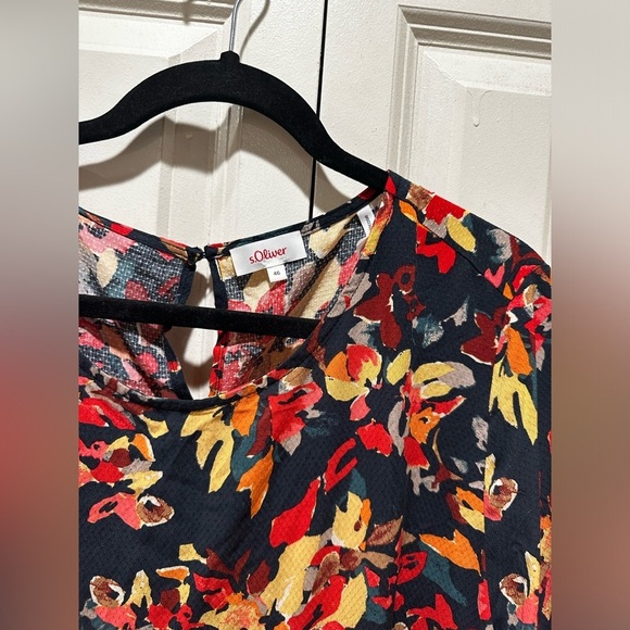 s.Oliver Patterned Dress With Flounce Sustainable , size 16 - Picture 5 of 15